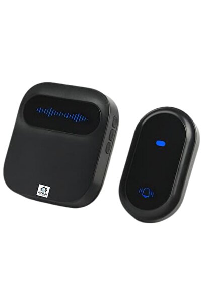 ATOM DEALS Sonerie wireless cu logo iluminat, 38 de melodii, IP68, rază de ac...