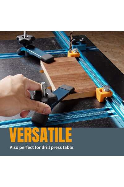 POWERTEC 71168 T-Track Hold Down Clamp for Woodworking, 5-1/2" L x 1-1/8" W, 2 Pack, Black