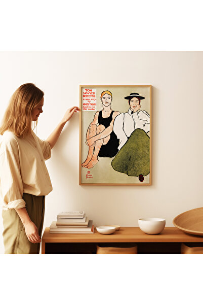 ARTHOUSECOLLECTIVE Edward Penfield - Two Seated Women - Unframed Poster in Table Dimensions
