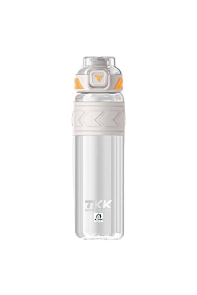 ATOM DEALS Tritan Sports Water Bottle 1000 ml, White, Automatic Opening