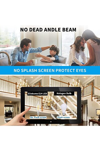 ELECDON E14 LED Flame Tip Filament Candle Bulb 4W (40W eq.) 2700K Warm White - 5 Pack