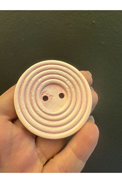 Gönülden Tasarım Wooden Single Button Diameter 6 cm Pink