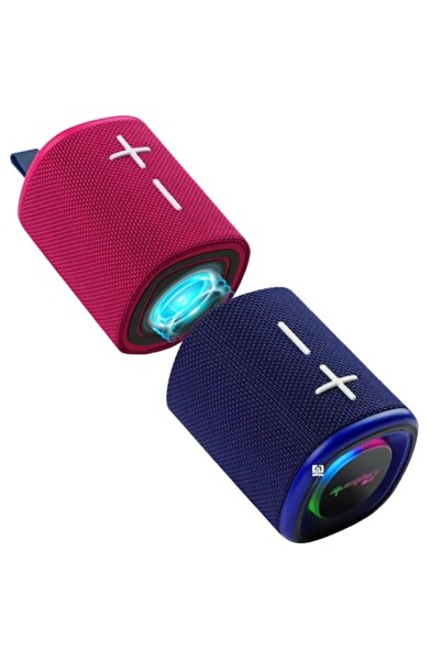 ATOM DEALS Portable Bluetooth Speaker 20W TWS IPX6 15h RGB 4000mAh (Black & Red)