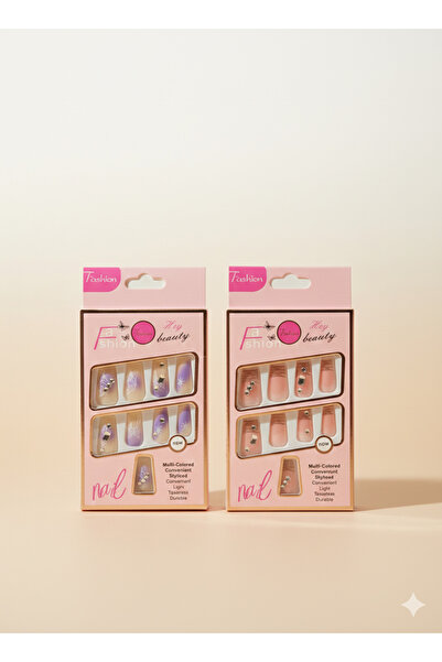 burjalmodah أظافر تركيب فاخرة جاهزة – تصميم أنيق وثابت لفترة طويلة