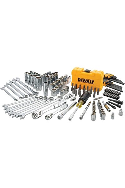 Dewalt طقم أدوات ميكانيكية ومقابس، ١٤٢ قطعة، محرك ١/٤ و٣/٨ بوصة، MM/SAE (DWMT...
