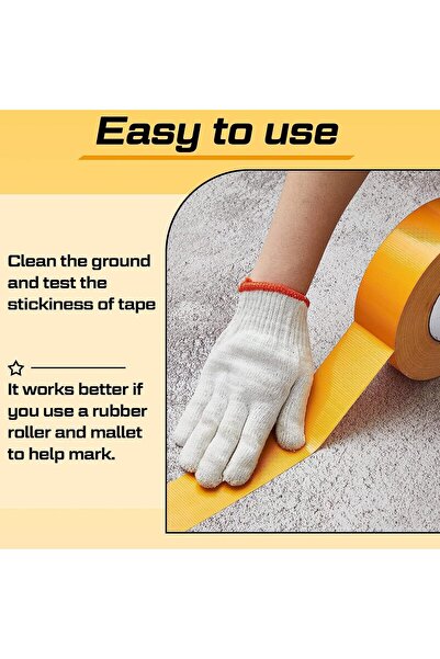 AZONEE Single Sided Carpet Duct Tape, 5CM x 50M Outdoor Court Marking Tape