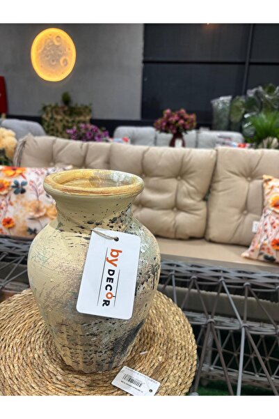 Ekodoğa Vazo ve 3 Adet Yapay Çiçek Masa Üstü Süsü Ev Ofis Dekor Buket Arajman