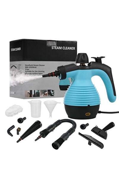 Arabest Blue Handheld Steam Cleaner with 11PCS Accessory and Safety Lock, Fast Heating,Couch,Car Seats
