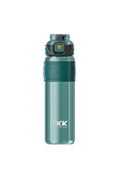 ATOM DEALS Tritan sports water bottle 850ml, green, self-opening lid, straw and tea filter