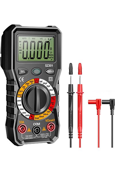 TERRIFI Digital Multimeter with Case — AC/DC Voltage, Current, Resistance, Continuity