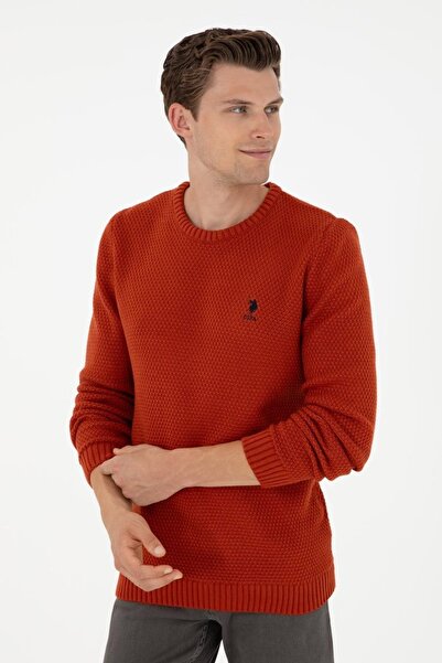 U.S. Polo Assn. Men's Slim Fit Crew Neck Tile Sweater