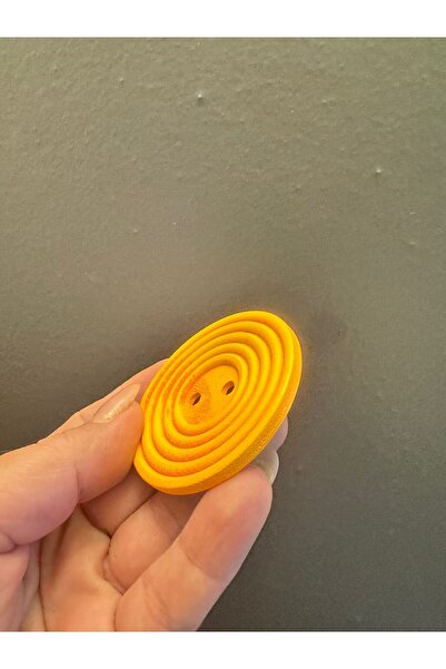 Gönülden Tasarım Wooden Single Button Diameter 6 cm Orange