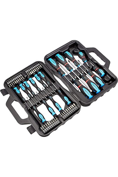 Amazon basics 58-Piece Screwdriver Set - Precision Slotted, Phillips, Torx