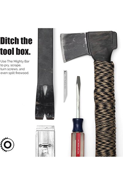 Generic Gear Spool The Mighty Bar - Heavy Duty Keychain Prybar EDC, Stainless Steel