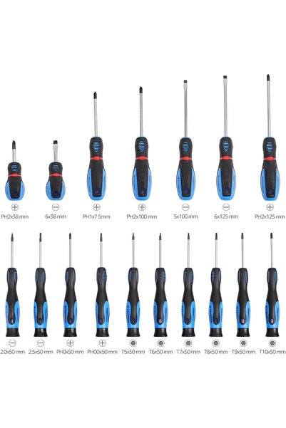 Amazon basics 58-Piece Screwdriver Set - Precision Slotted, Phillips, Torx