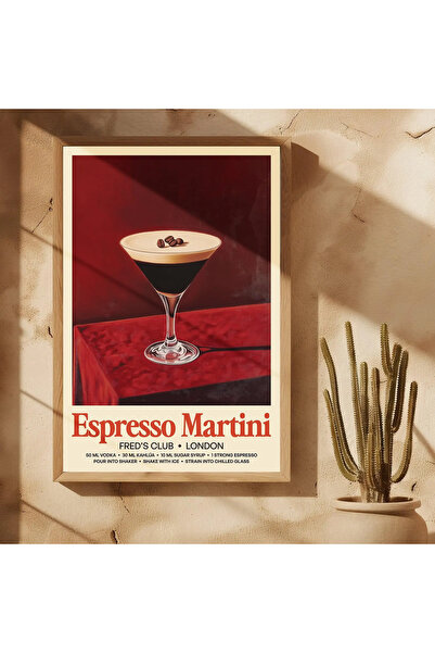 512 STORE Modern Estetik Kokteyl Çerçevesiz Kuşe Kağıt Poster / Martini/Negro...