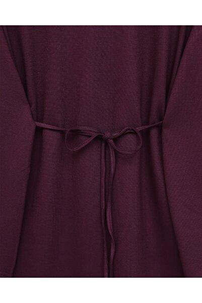 MissRunin Round Neck Tie-Waist Combed Cotton Tunic