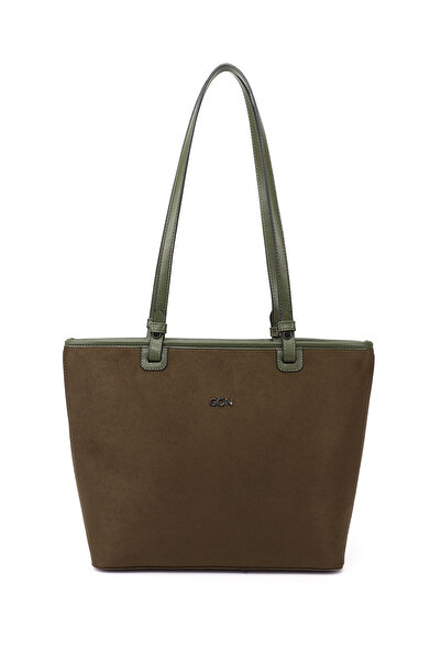 GÖNDERİ(R) Women's Khaki Suede Shoulder Bag
