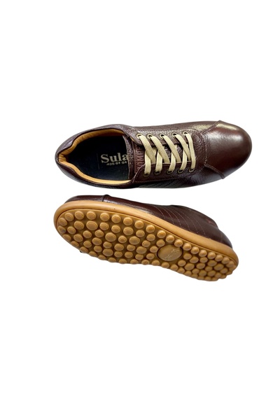 SULA Men's Lace-Up Inner and Outer Surface Leather Rubber Sole Daily Casual