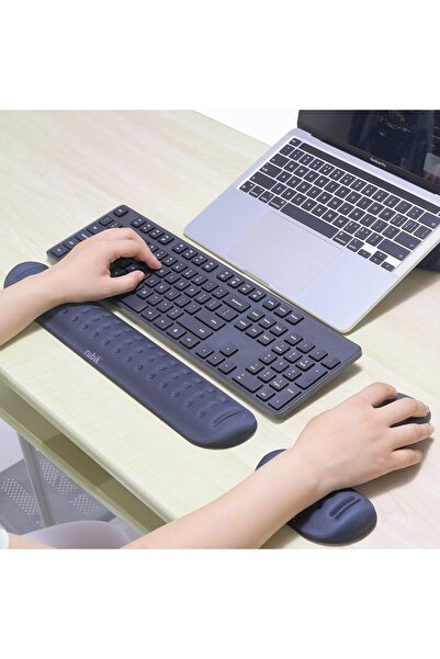 RUBIK Memory Foam Keyboard & Mouse Wrist Rest Pad - Ergonomic Palm Support