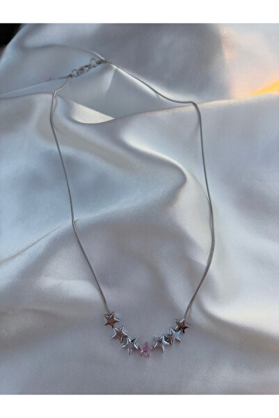 Eylülün Takısı Women's Silver Color Stone Star Necklace