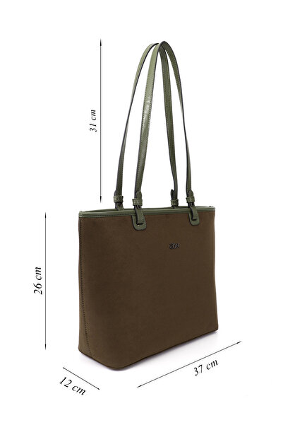 GÖNDERİ(R) Women's Khaki Suede Shoulder Bag