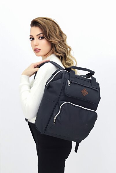 Probag Black Mother Baby Backpack with Thermal Compartment Large Volume Baby Care Bag Stroller Compatible