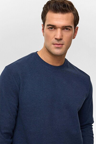 SÜVARİ O Neck Thessaloniki Navy Blue Men's Sweatshirt Sw2013700010
