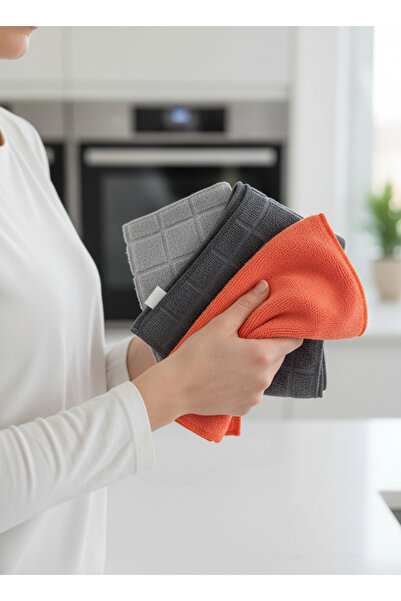 Hagen 8Pcs 30X30Cm Pro Cloth Microfiber Kitchen Cleaning Cloth Stain Resistant 10 Times More Absorbent