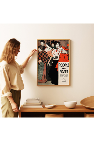 ARTHOUSECOLLECTIVE Edward Penfield - People We Pass - Unframed Poster in Table Dimensions