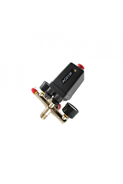 Maxrom Air compressor pressure switch with valve and pressure regulator with quick couplings 20A 230V 12 bar AC013F