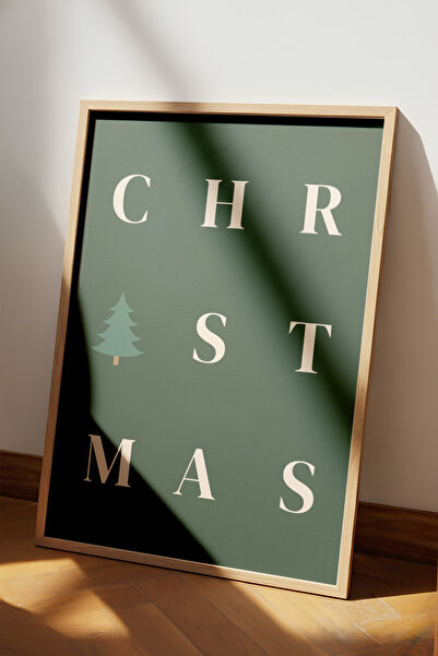 Wooden Factory New Year Themed 3 Piece Framed Painting Set, New Year Themed Wall Decoration