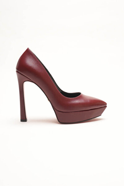 Ayakkabı Ateşi Women's Special Design Platform Shoes Siena Burgundy Skin