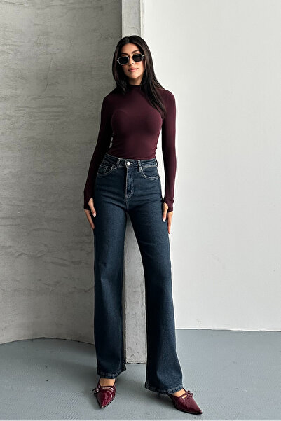 macharel jeans D91 Kadın Jean Palazzo Pantolon