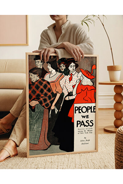 ARTHOUSECOLLECTIVE Edward Penfield - People We Pass - Unframed Poster in Table Dimensions