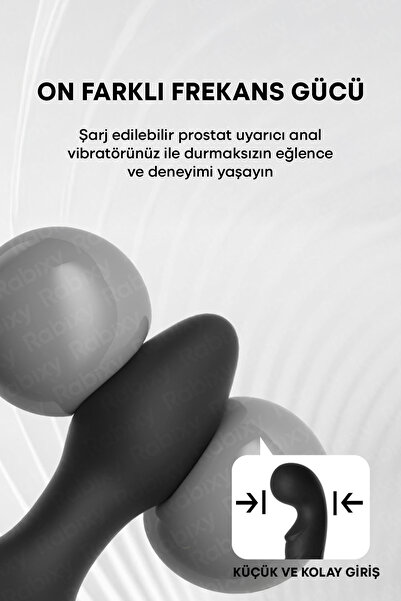 Rabixy Anal Vibratör Masaj Cihazı Unisex Vibratör Mobil Uygulama Kontrollu 10 Titreşim Modu