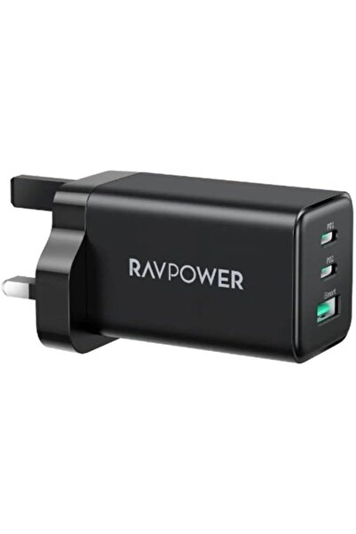 RavPower شاحن حائط RP-PC172 PD Pioneer 65 واط بثلاثة منافذ (المملكة المتحدة، ...