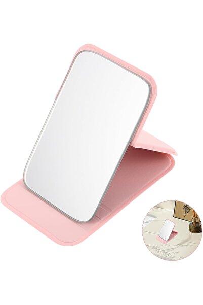 HPYTECH Taşınabilir Katlanabilir Kılıflı Mini Makyaj Aynası–Masaüstü&Çanta&Cep Boy Kompakt Seyahat Aynası