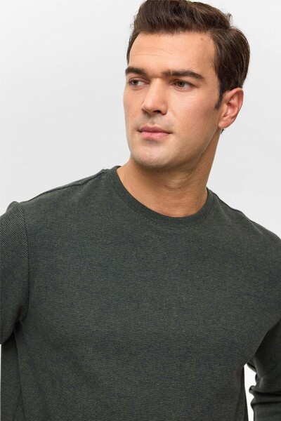 SÜVARİ Ανδρικό φούτερ O Yaka Selanik Khaki Sw2013700010