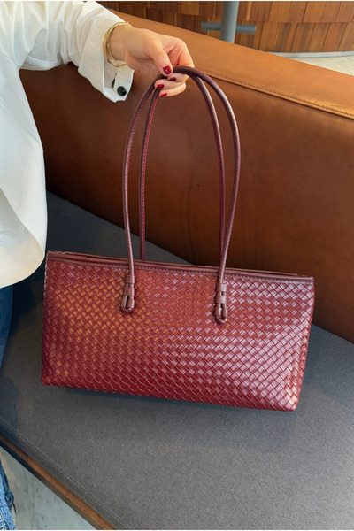 Mupa Shoes Women's Hand and Shoulder Bag Claret Red