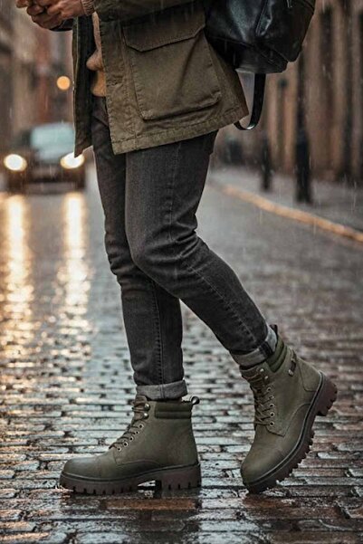 U.S. Polo Assn. U.S Polo Assn. Erkek Yandan Fermuarlı Bot K.Haki