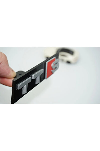 EDEXPORT TTS Gri Kırmızı Ön Panjur Logo Arma Audi İle Uyumlu