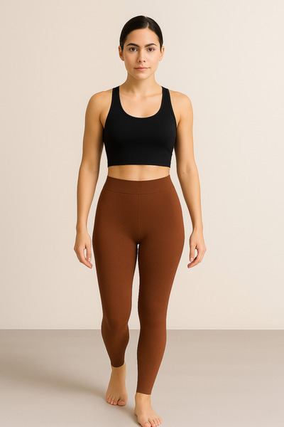 DAİSİES Sport Brown Shaping / Sculpting High-Waisted Leggings