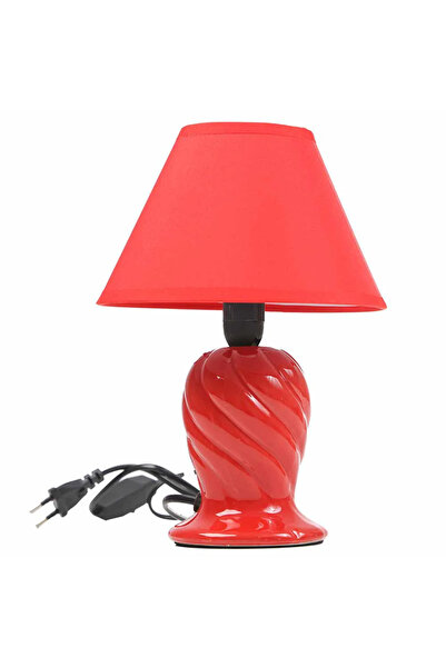 Kovar Ceramic Lamp, Decorative Ceramic Stand Table Lamp- Red