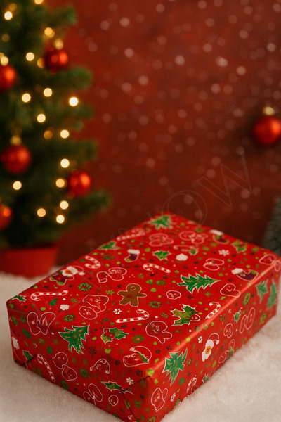 NEWNOW Christmas Themed Red Star Shaped Plate – Snow Pattern Presentation and Serving Plate