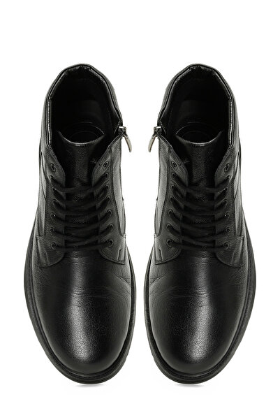 Polaris Men's Black Genuine Leather Non-Slip Sole Boots 40-41-42-43-44-45 Size