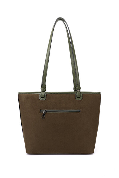 GÖNDERİ(R) Women's Khaki Suede Shoulder Bag