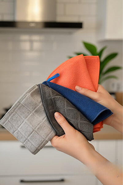 Hagen 8Pcs 30X30Cm Pro Cloth Microfiber Kitchen Cleaning Cloth Stain Resistant 10 Times More Absorbent
