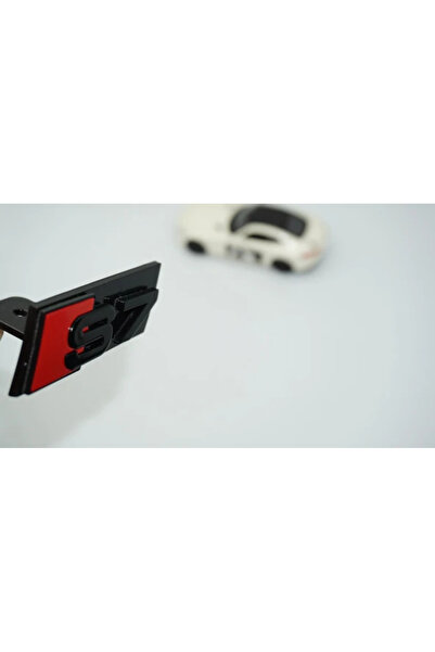 EDEXPORT S7 Siyah Kırmızı Ön Panjur Logo Arma Audi İle Uyumlu