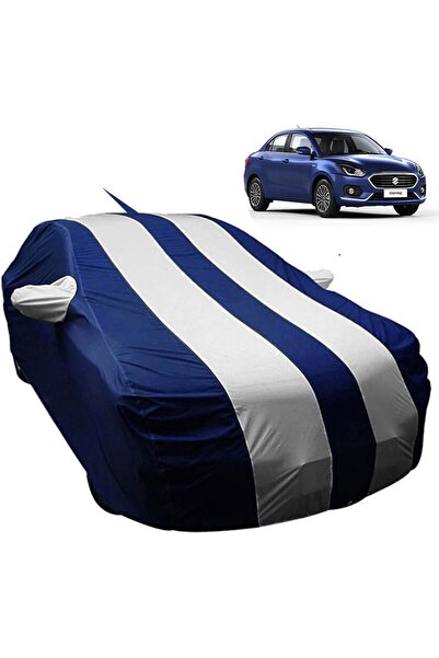 Allextreme غطاء هيكل سيارة D7005 لسيارة ماروتي سوزوكي ديزاير (أزرق-فضي مع مرآة)